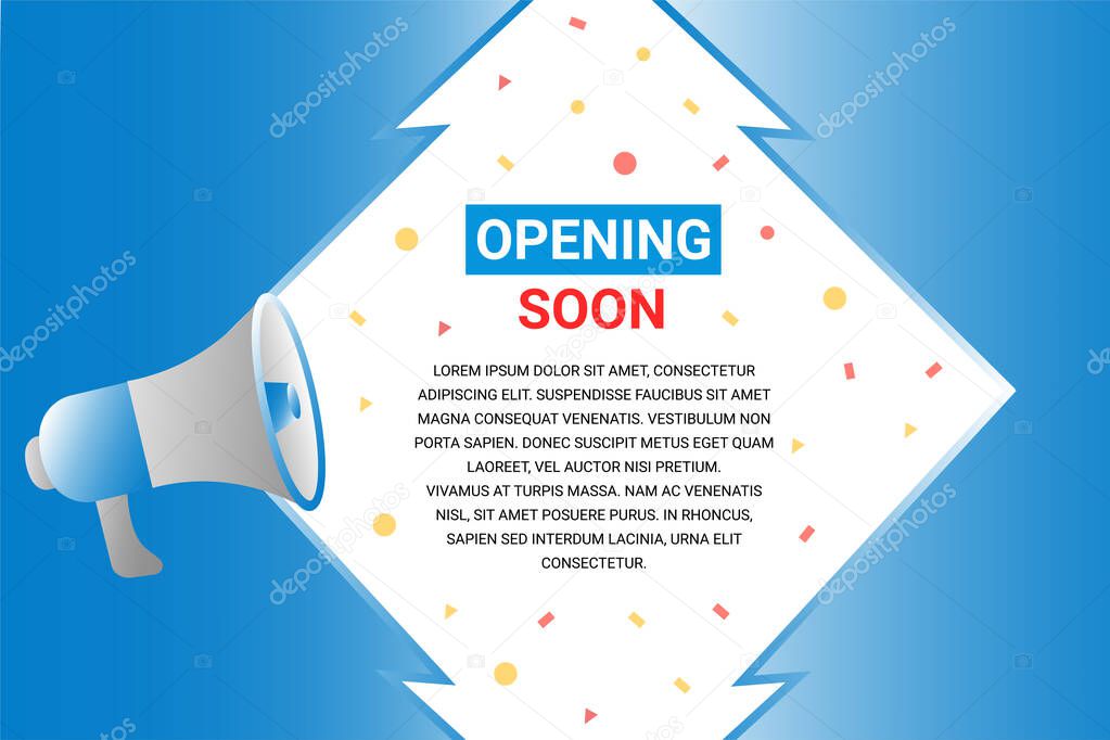 Modern opening soon background