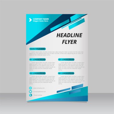 Soyut mavi iş ilanı şablonu