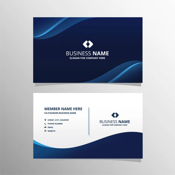 Modern Blue Business Card Template — Stock Vector