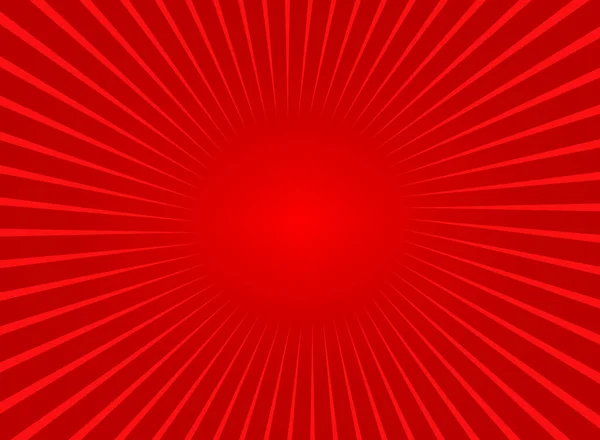 Resumen Los Rayos Sol Rojo Fondo — Vector de stock