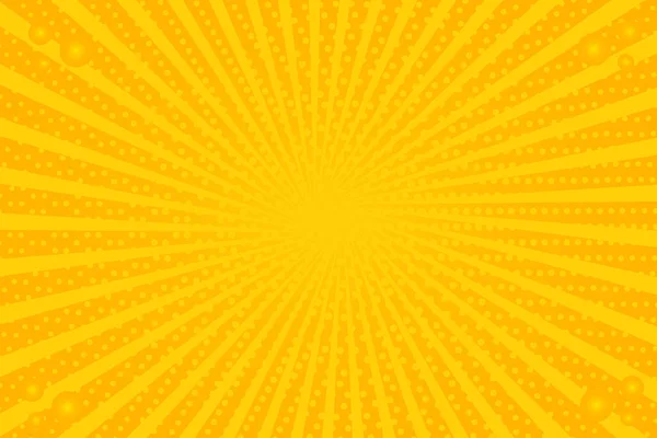 Fundo Vintage Retro Amarelo Com Raios Sol — Vetor de Stock