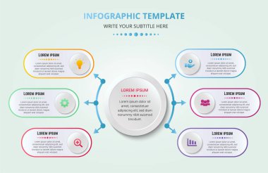 Modern bilgi basamakları şablonu