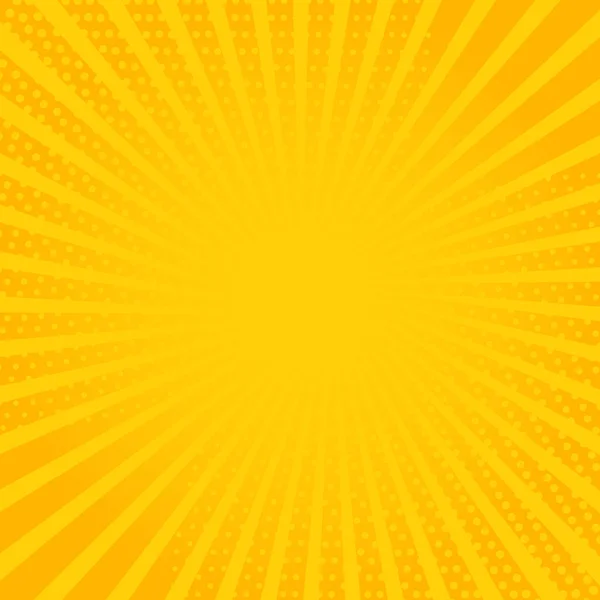 Elegante Fondo Cuadrado Cómico Amarillo Con Patrón Puntos — Vector de stock