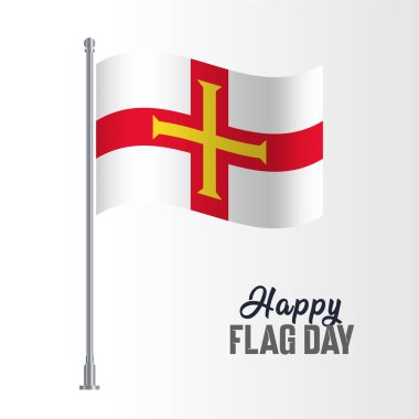 Guernsey Wavy Flag Pole Happy Flag Day
