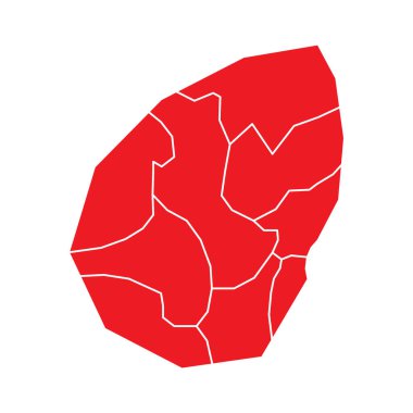 Şehirli Kırmızı San Marino Haritası