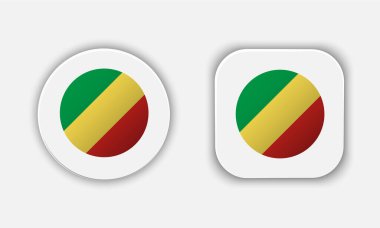 Kongo Cumhuriyeti Ulusal Bayrak Düğmesi Simgesini Yuvarladı