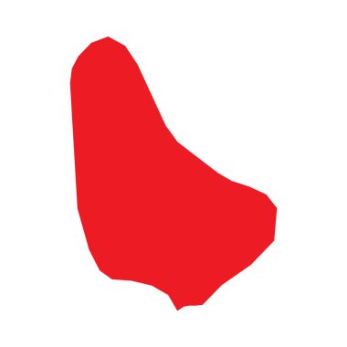 Soyut Kırmızı Barbados Basit Haritası