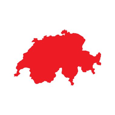 Soyut Kızıl İsviçre Basit Haritası
