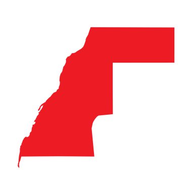 Soyut Kızıl Batı Sahra Basit Harita