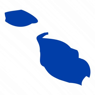 Soyut Mavi Malta Basit Haritası