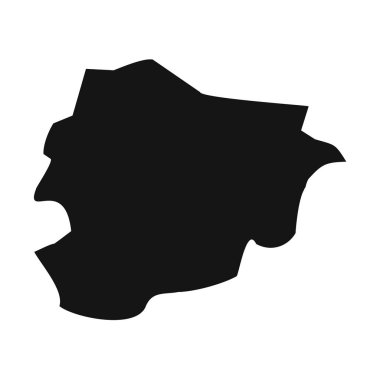 Siyah ve Beyaz Andorra Basit Harita