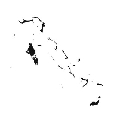 Siyah ve Beyaz Bahamalar Basit Harita