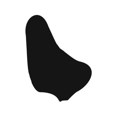 Siyah ve Beyaz Barbados Basit Harita