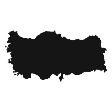 Siyah ve Beyaz Türkiye Basit Haritası