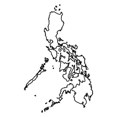 Filipinler 'in Siyah Taslak Haritası