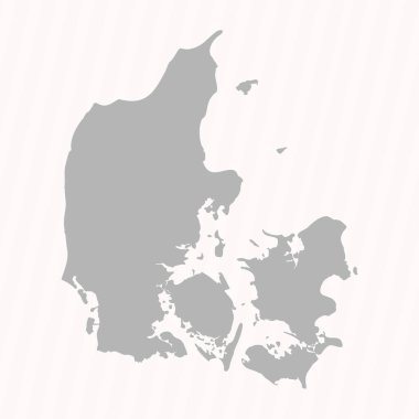 Düz Gri Danimarka Harita Sancak Arkaplanı