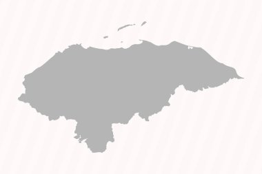 Düz Gri Honduras Harita Pankartı Arkaplanı