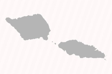 Düz Gri Samoa Harita Haritası Arkaplanı