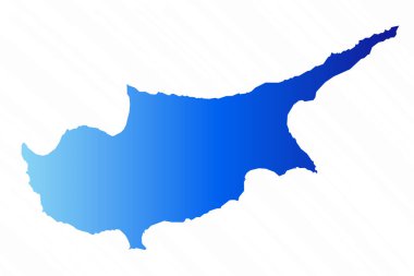 Gradyan Basit Kıbrıs Haritası Arkaplanı