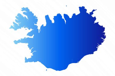 Gradyan Basit İzlanda Harita Arkaplanı