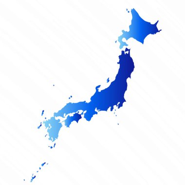 Gradyan Basit Japonya Haritası Arkaplanı