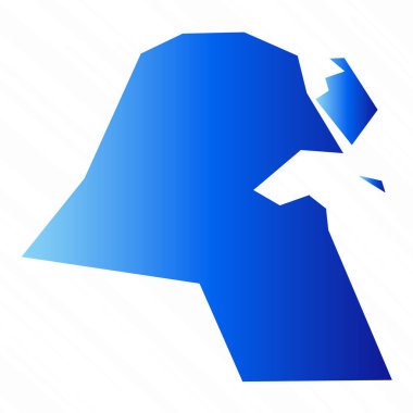 Gradyan Basit Kuveyt Haritası Arkaplanı