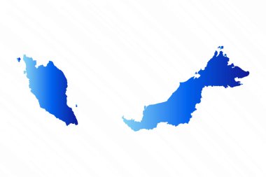 Gradyan Basit Malezya Haritası Arkaplanı