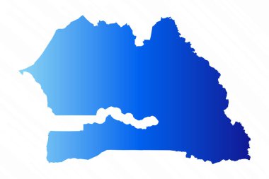 Gradyan Basit Senegal Harita Arkaplanı