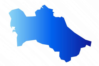 Gradyan Basit Türkmenistan Haritası Arkaplanı