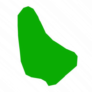 Barbados Ülkesi Yeşil Vektör Haritası