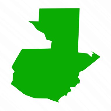 Guatemala Ülkesi Yeşil Vektör Haritası