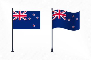 Bağımsızlık Günü Kutlaması İçin İzole Edilmiş Yeni Zelanda Bayrakları