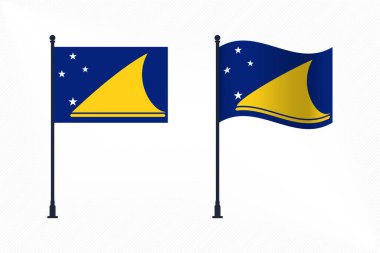 Bağımsızlık Günü Kutlaması İçin İzole edilmiş Tokelau Bayrakları