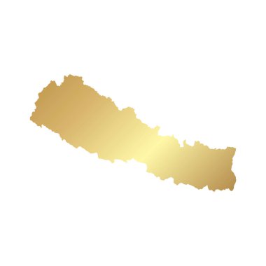 Düz Altın Nepal Basit Harita Sancak Arkaplanı