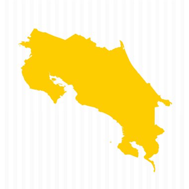 Yüksek Kaliteli Kosta Rika Haritası