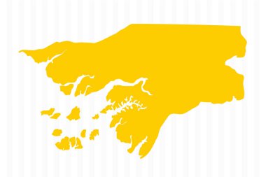 Yüksek Kalite Sarı Gine Bissau Haritası