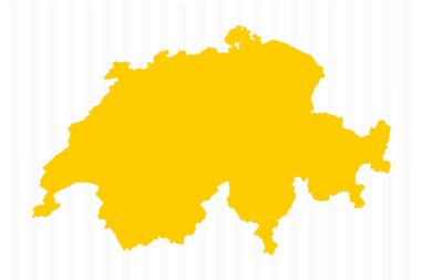 Yüksek Kalite Sarı İsviçre Haritası