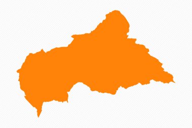 Orta Afrika Cumhuriyeti 'nin Turuncu Basit Haritası