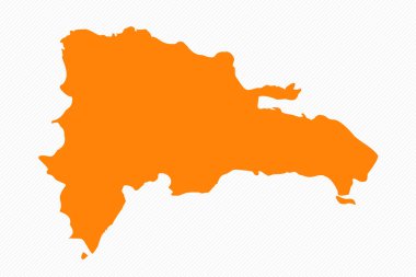 Dominik Cumhuriyeti 'nin Turuncu Basit Haritası