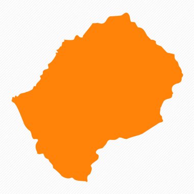 Orange Basit Lesotho Haritası