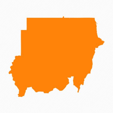 Turuncu Basit Sudan Haritası