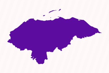 Mor Düzenlenebilir Honduras Basit Haritası