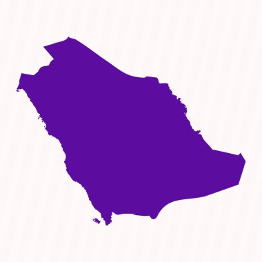 Mor Düzenlenebilir Suudi Arabistan Basit Harita