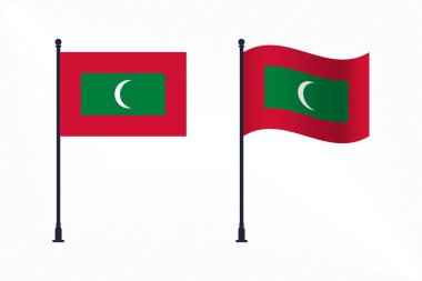 Bağımsızlık Günü Kutlaması İçin İzole Edilmiş Maldivler Bayrakları