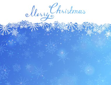 elle yazılmış metin ile mavi Noel arka plan.