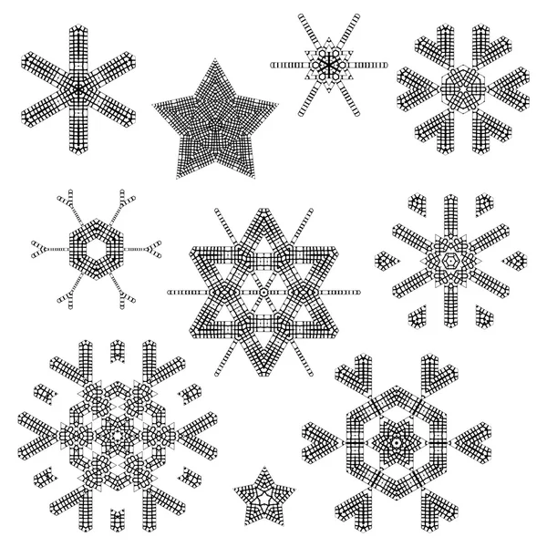 Lace Christmas elements. — Stock Vector