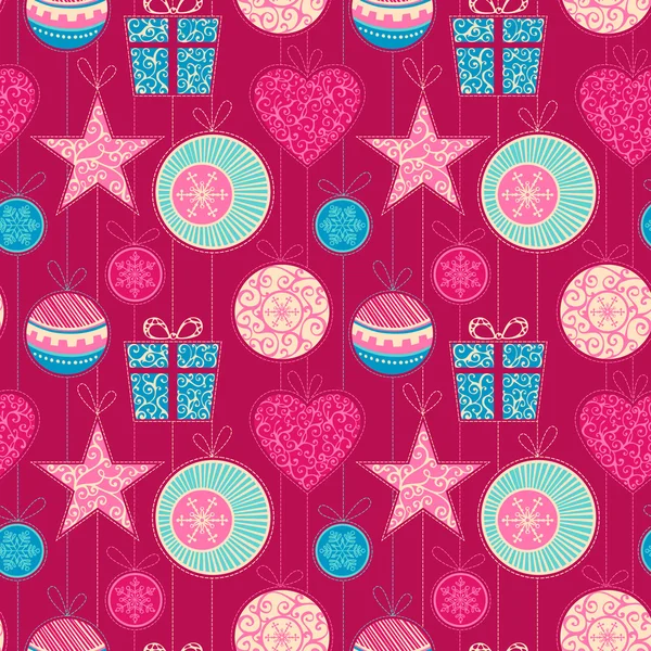 Fondo de Navidad sin costuras — Vector de stock