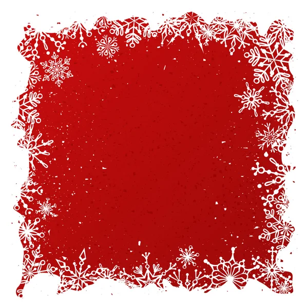 Grunge red Christmas background. — Stock Vector