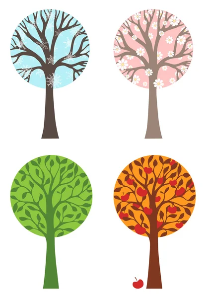 Four seasons — Stock Vector