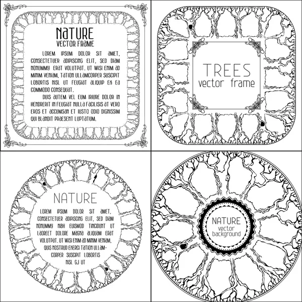 Conjunto de diseños de naturaleza . — Archivo Imágenes Vectoriales